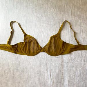 CUUP The Plunge - Mesh, Gold Bra 34E